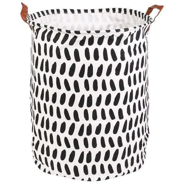 Rynx | Foldable Closure Laundry Basket Large Capacity Bag Container Kids Toy Bucket Clothing Organizer Storage Laundry Basket Cotton Linen