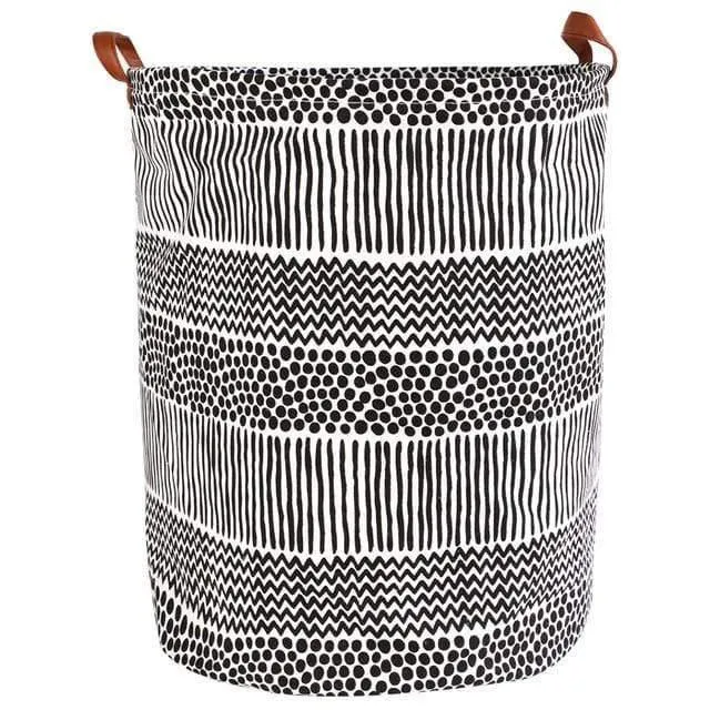 Rynx | Foldable Closure Laundry Basket Large Capacity Bag Container Kids Toy Bucket Clothing Organizer Storage Laundry Basket Cotton Linen