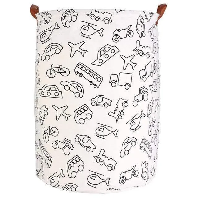Rynx | Foldable Closure Laundry Basket Large Capacity Bag Container Kids Toy Bucket Clothing Organizer Storage Laundry Basket Cotton Linen