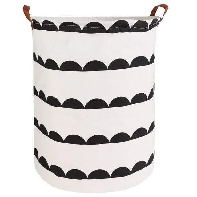 Rynx | Foldable Closure Laundry Basket Large Capacity Bag Container Kids Toy Bucket Clothing Organizer Storage Laundry Basket Cotton Linen
