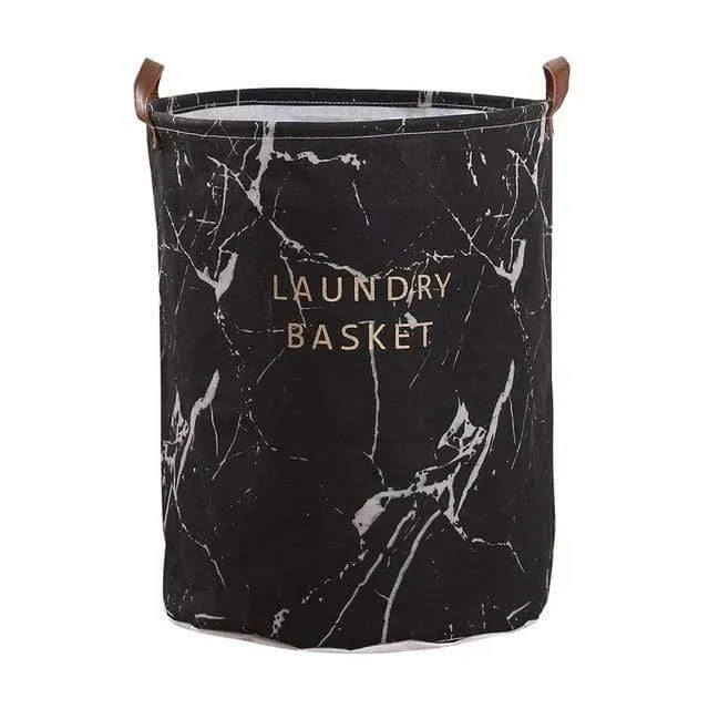 Rynx | Foldable Closure Laundry Basket Large Capacity Bag Container Kids Toy Bucket Clothing Organizer Storage Laundry Basket Cotton Linen