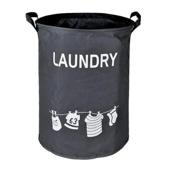 Rynx | Foldable Closure Laundry Basket Large Capacity Bag Container Kids Toy Bucket Clothing Organizer Storage Laundry Basket Cotton Linen