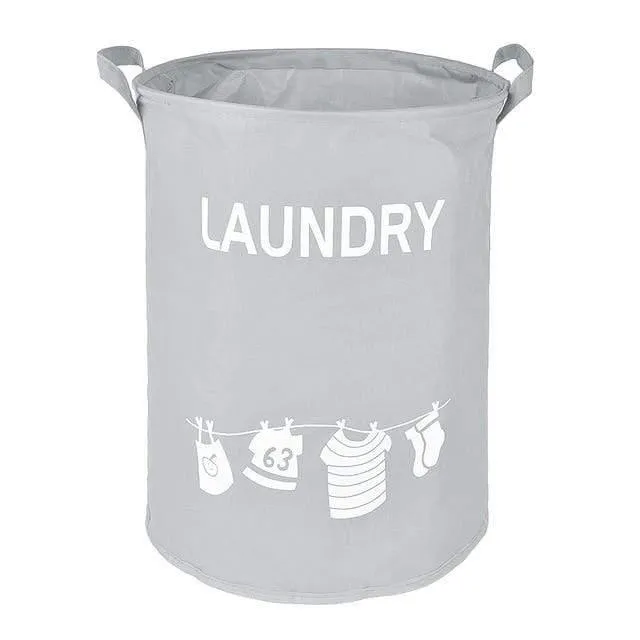 Rynx | Foldable Closure Laundry Basket Large Capacity Bag Container Kids Toy Bucket Clothing Organizer Storage Laundry Basket Cotton Linen