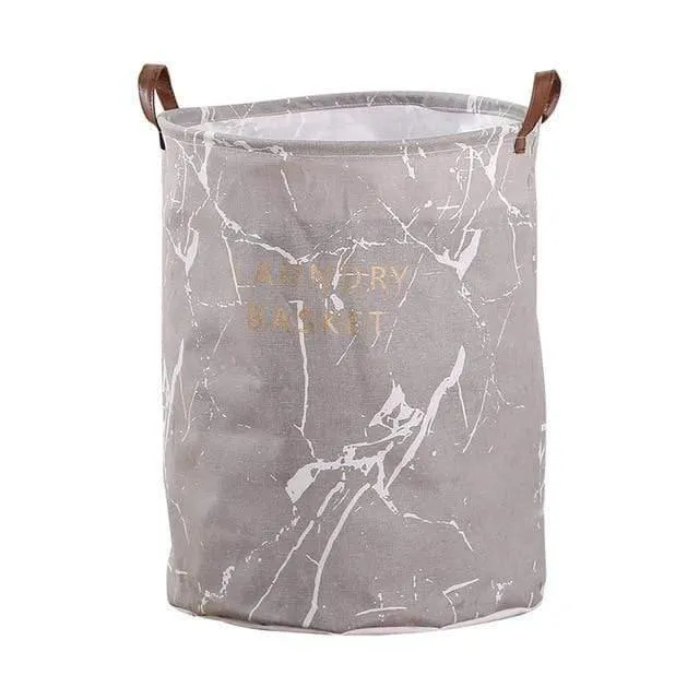 Rynx | Foldable Closure Laundry Basket Large Capacity Bag Container Kids Toy Bucket Clothing Organizer Storage Laundry Basket Cotton Linen