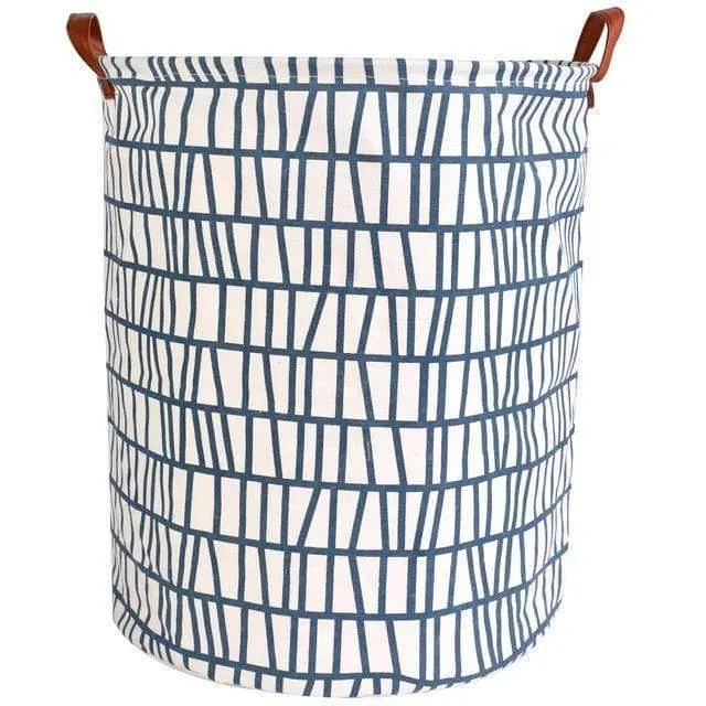 Rynx | Foldable Closure Laundry Basket Large Capacity Bag Container Kids Toy Bucket Clothing Organizer Storage Laundry Basket Cotton Linen