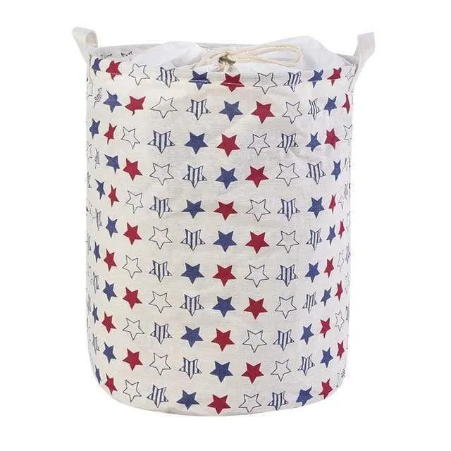 Rynx | Foldable Closure Laundry Basket Large Capacity Bag Container Kids Toy Bucket Clothing Organizer Storage Laundry Basket Cotton Linen