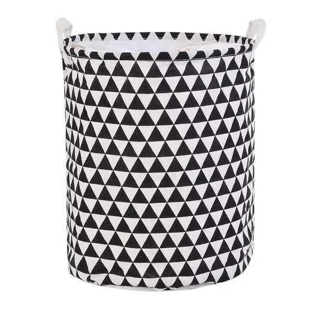 Rynx | Foldable Closure Laundry Basket Large Capacity Bag Container Kids Toy Bucket Clothing Organizer Storage Laundry Basket Cotton Linen