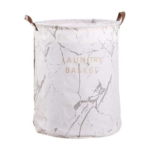 Rynx | Foldable Closure Laundry Basket Large Capacity Bag Container Kids Toy Bucket Clothing Organizer Storage Laundry Basket Cotton Linen