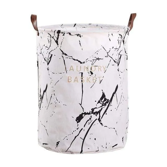 Rynx | Foldable Closure Laundry Basket Large Capacity Bag Container Kids Toy Bucket Clothing Organizer Storage Laundry Basket Cotton Linen