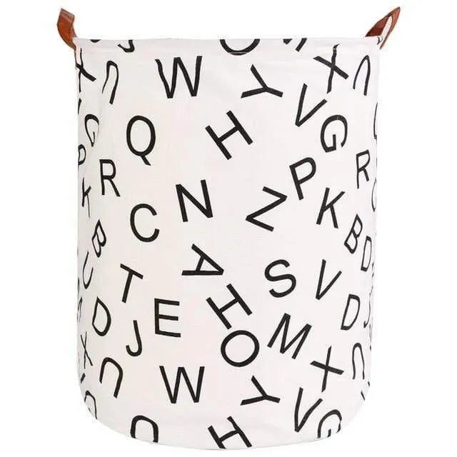 Rynx | Foldable Closure Laundry Basket Large Capacity Bag Container Kids Toy Bucket Clothing Organizer Storage Laundry Basket Cotton Linen
