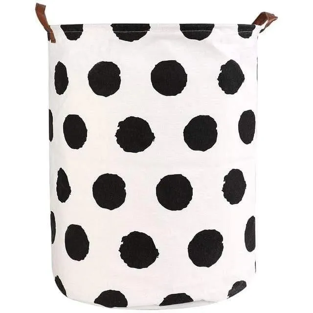 Rynx | Foldable Closure Laundry Basket Large Capacity Bag Container Kids Toy Bucket Clothing Organizer Storage Laundry Basket Cotton Linen