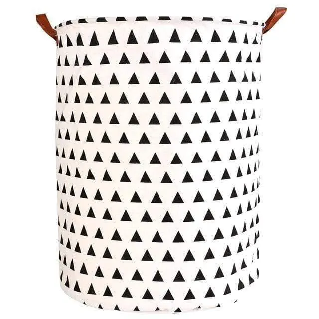 Rynx | Foldable Closure Laundry Basket Large Capacity Bag Container Kids Toy Bucket Clothing Organizer Storage Laundry Basket Cotton Linen