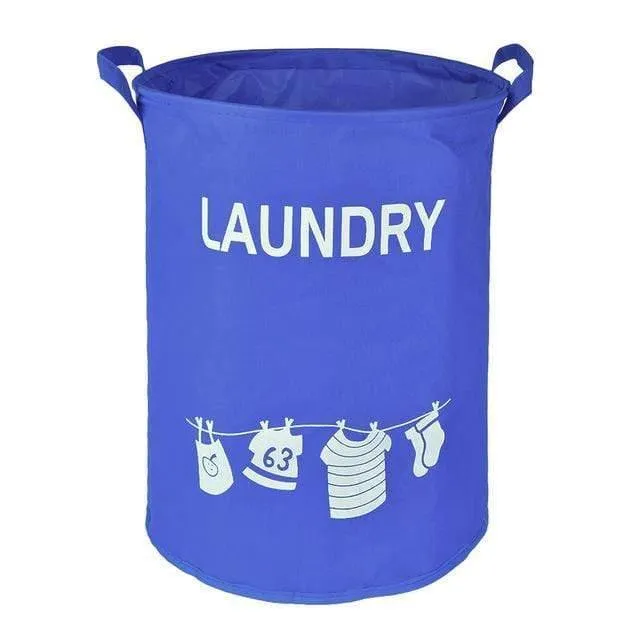 Rynx | Foldable Closure Laundry Basket Large Capacity Bag Container Kids Toy Bucket Clothing Organizer Storage Laundry Basket Cotton Linen