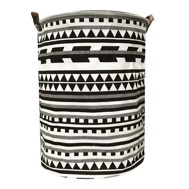 Rynx | Foldable Closure Laundry Basket Large Capacity Bag Container Kids Toy Bucket Clothing Organizer Storage Laundry Basket Cotton Linen
