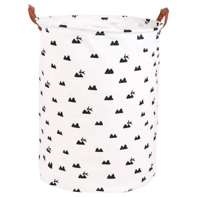 Rynx | Foldable Closure Laundry Basket Large Capacity Bag Container Kids Toy Bucket Clothing Organizer Storage Laundry Basket Cotton Linen