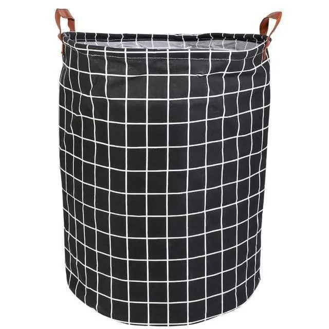 Rynx | Foldable Closure Laundry Basket Large Capacity Bag Container Kids Toy Bucket Clothing Organizer Storage Laundry Basket Cotton Linen