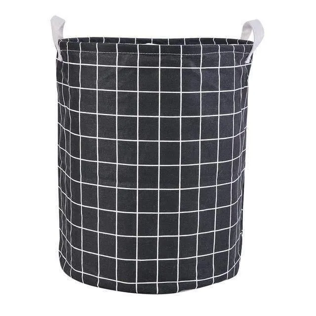 Rynx | Foldable Closure Laundry Basket Large Capacity Bag Container Kids Toy Bucket Clothing Organizer Storage Laundry Basket Cotton Linen