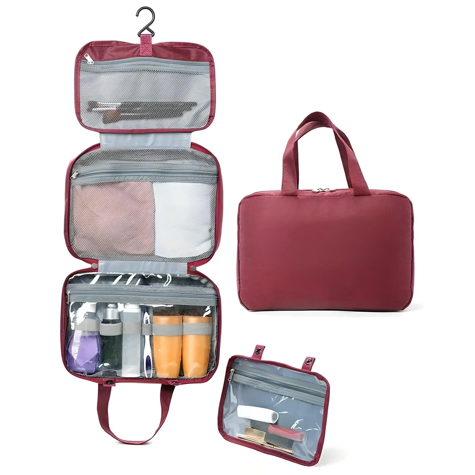 Sam | Compact & Spacious Multi-Compartment Travel Toiletry Organizer