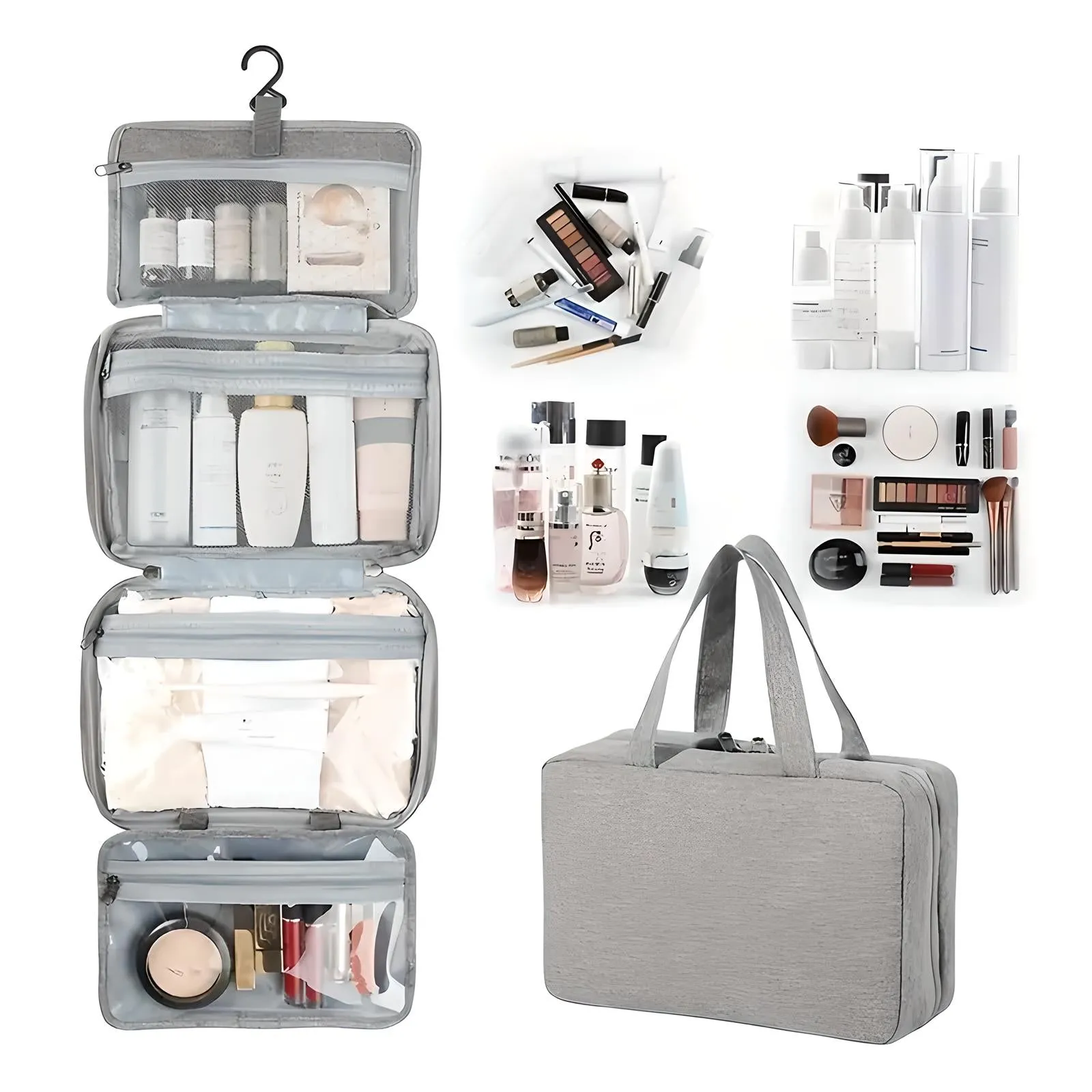 Sam | Compact & Spacious Multi-Compartment Travel Toiletry Organizer