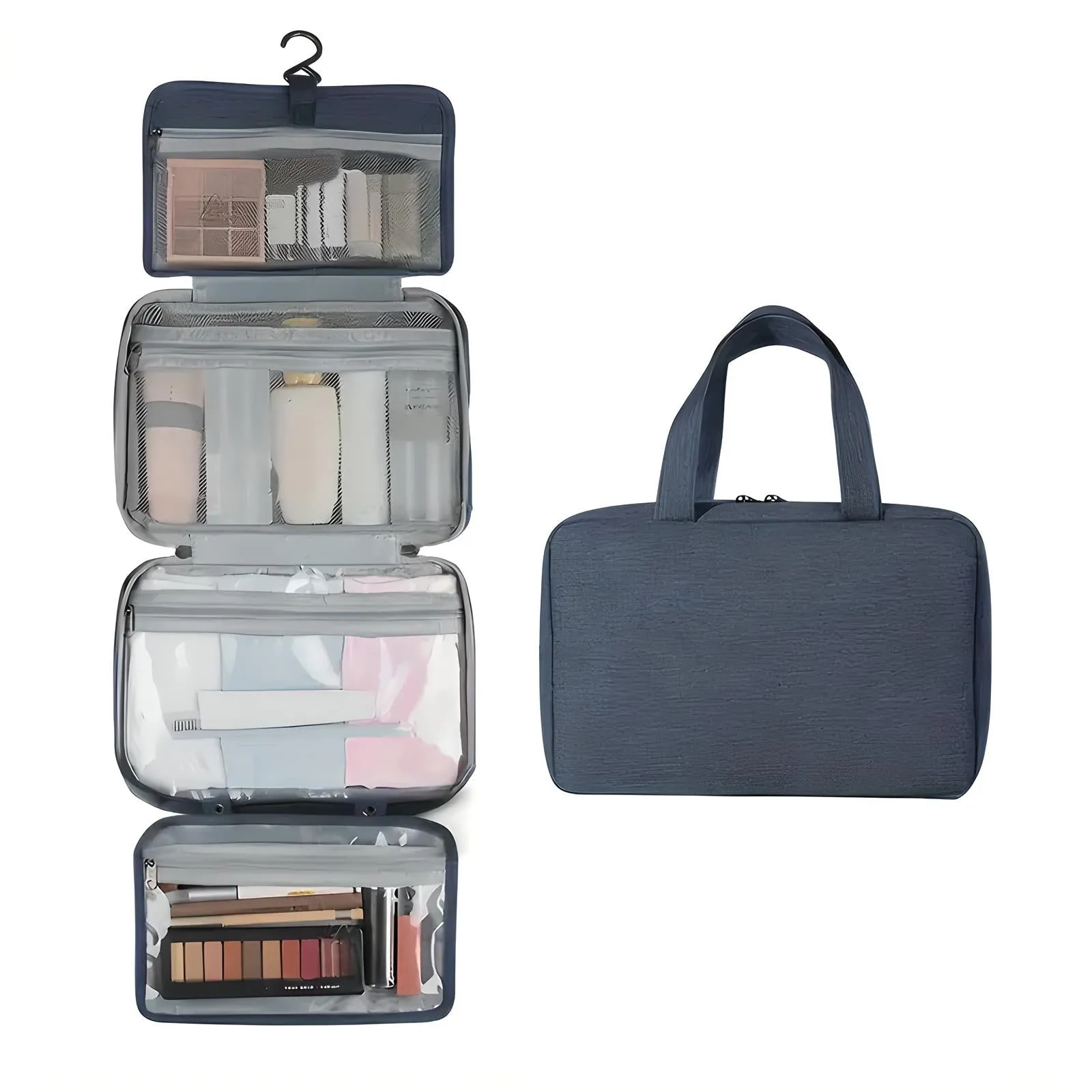 Sam | Compact & Spacious Multi-Compartment Travel Toiletry Organizer