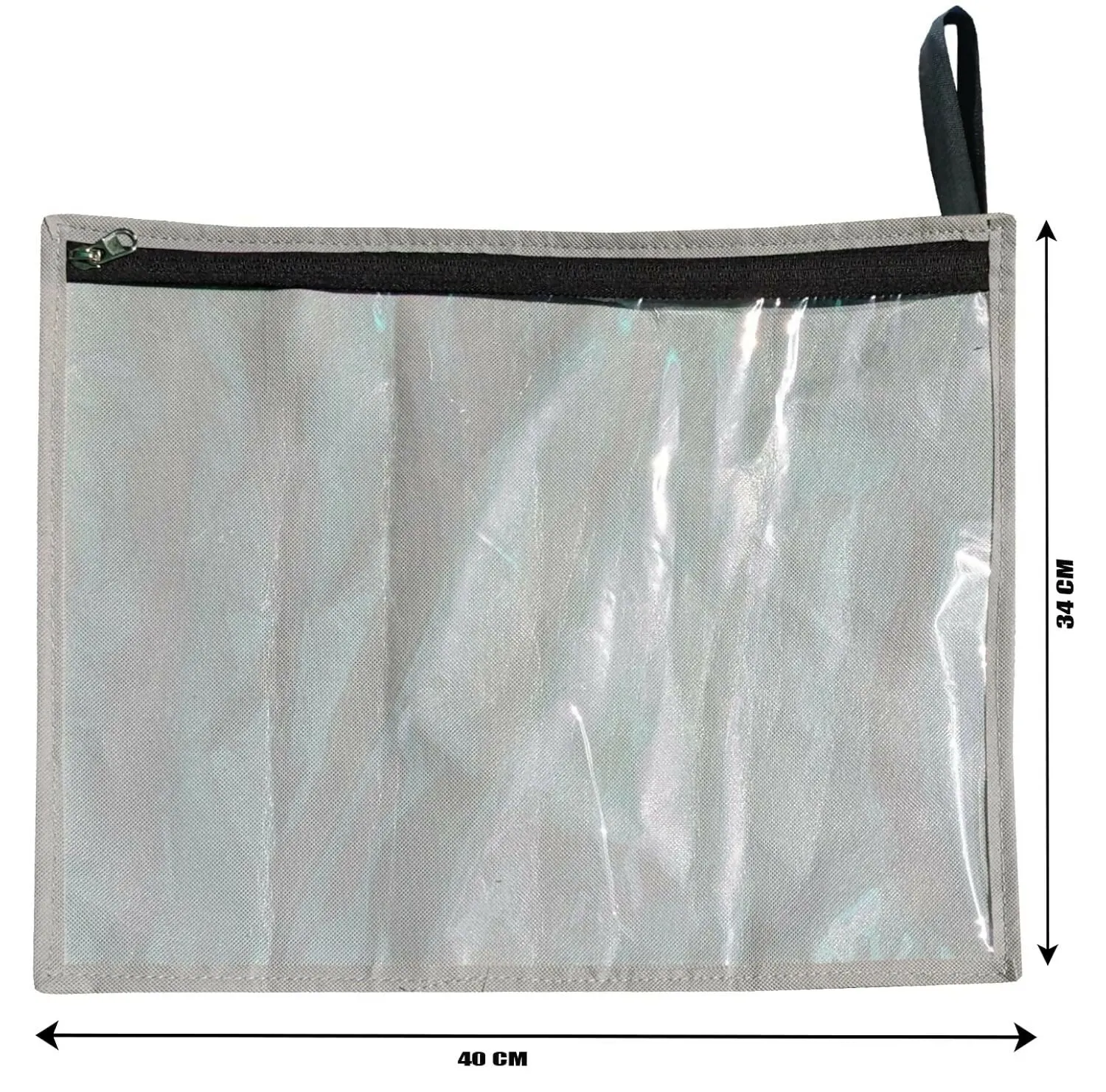 Saree & Dress Storage Organizer Set with Zip (Grey)