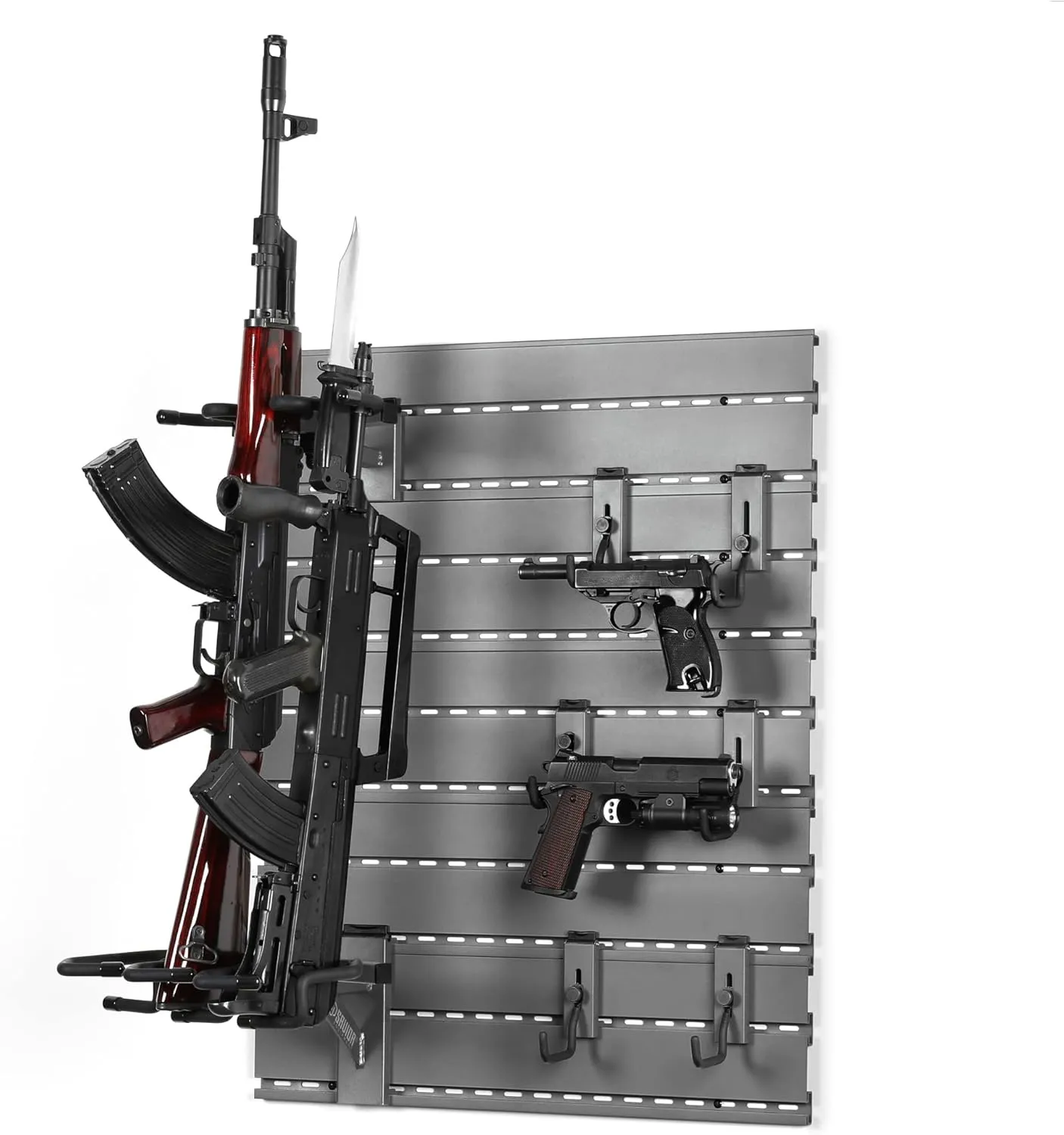 Savior Equipment Wall Rack System Heavy-Duty Steel Tactical Rifle Carbine Shotgun Handgun Storage Wall Mount, Modular Firearms Gun Wall Gear Accessories Organizer, Holds up to 6 Rifles & 6 Pistols