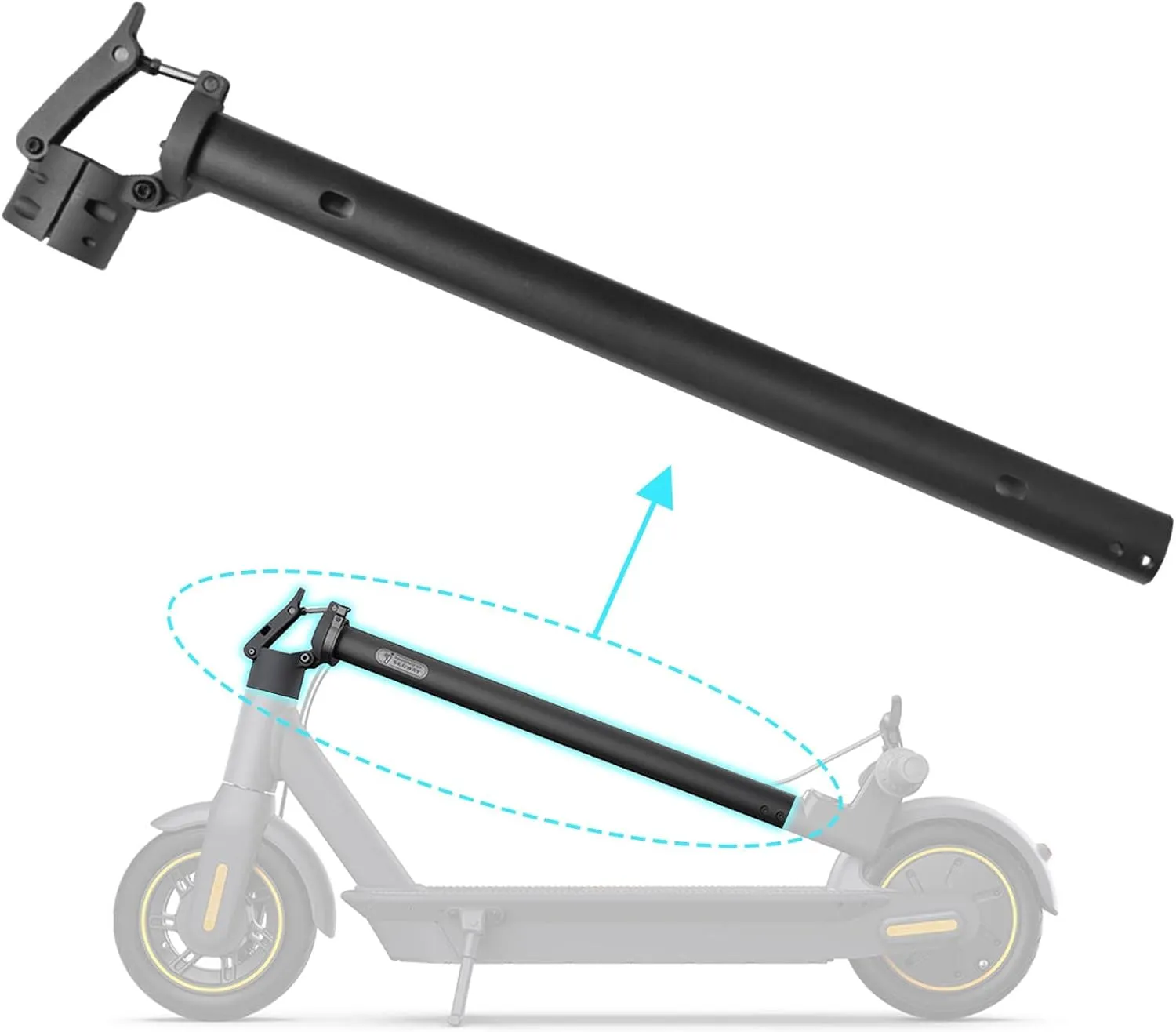 Scooter Folding Pole Fittings Assessories for Segway Ninebot Max G30 Electric Scooter, Front Folding Pole Kit Parts Replacement Spare Parts
