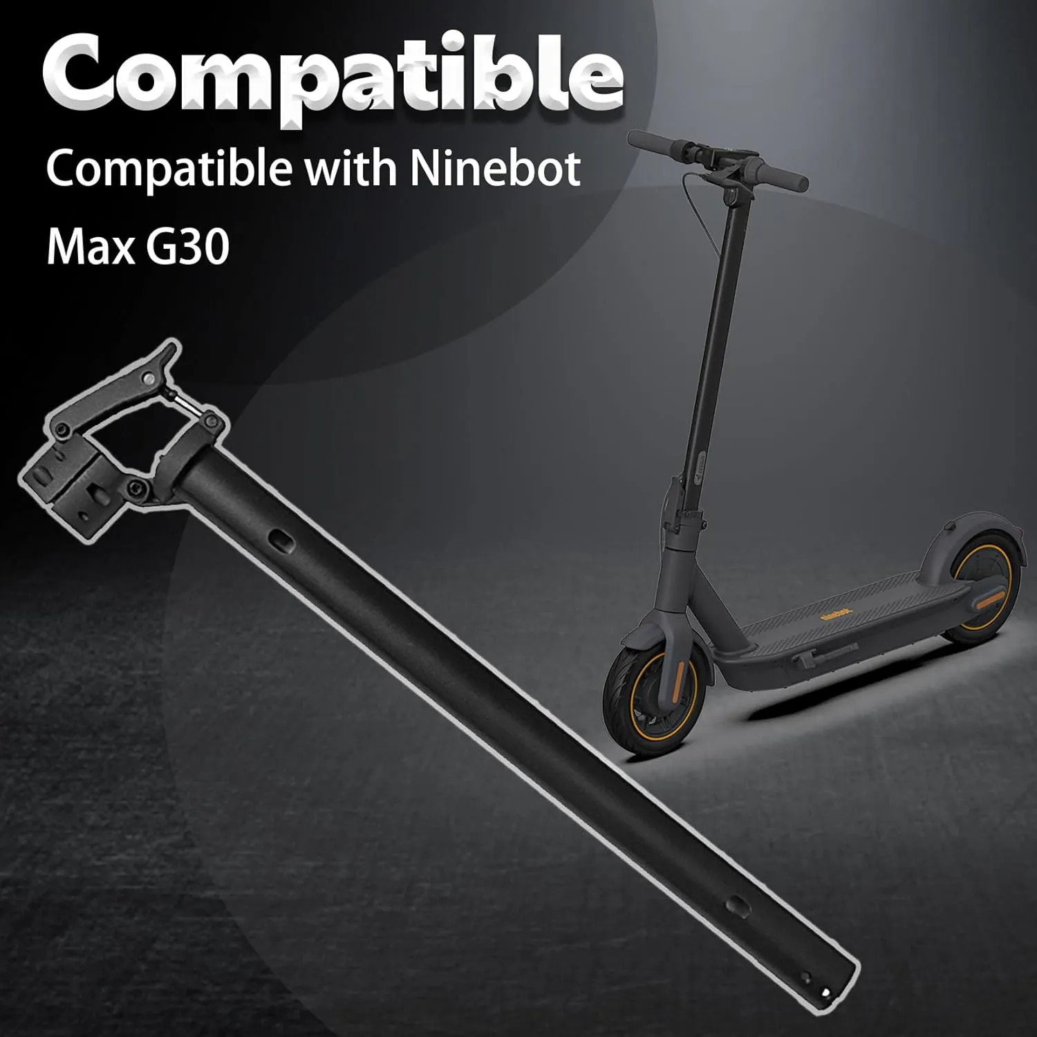 Scooter Folding Pole Fittings Assessories for Segway Ninebot Max G30 Electric Scooter, Front Folding Pole Kit Parts Replacement Spare Parts