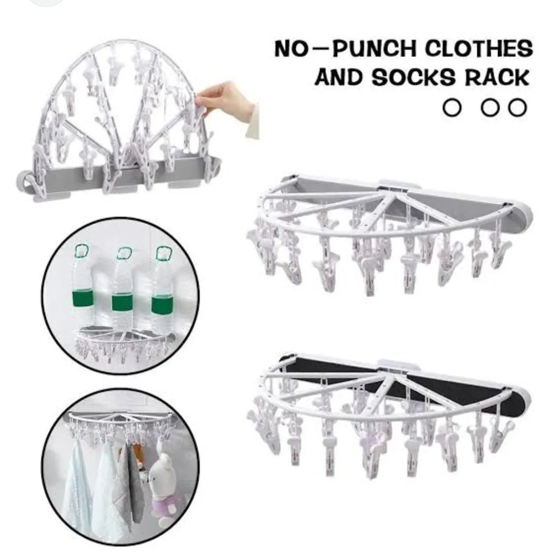 Semi circular 24 peg underwear organizer rack