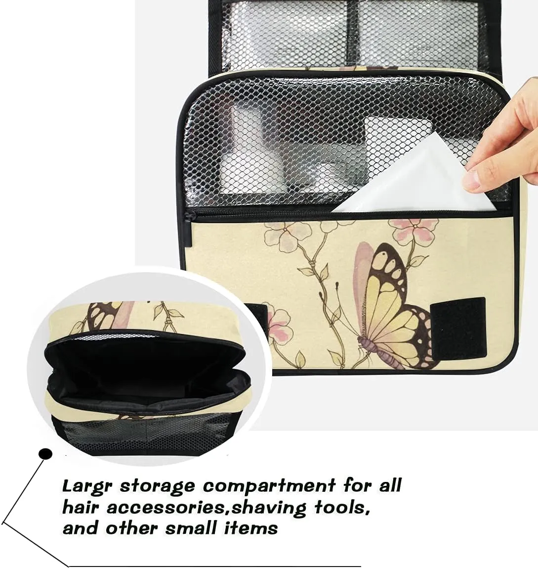 senya Hanging Travel Toiletry Bag Kit Makeup Case Cosmetics Organizer for Men Women