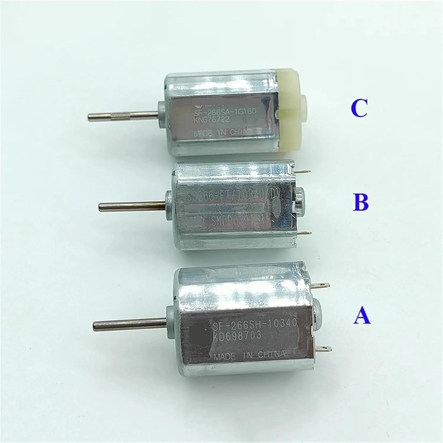 SF-266SH-10340 SS266-FT-10340 SF-266SA-1G160 Mini 18mm Square Motor DC 12V 18V 24V 6-Pole Rotor Motor for Car Rearview Mirror Repair 1Pcs(C SF-266SA-1G160)
