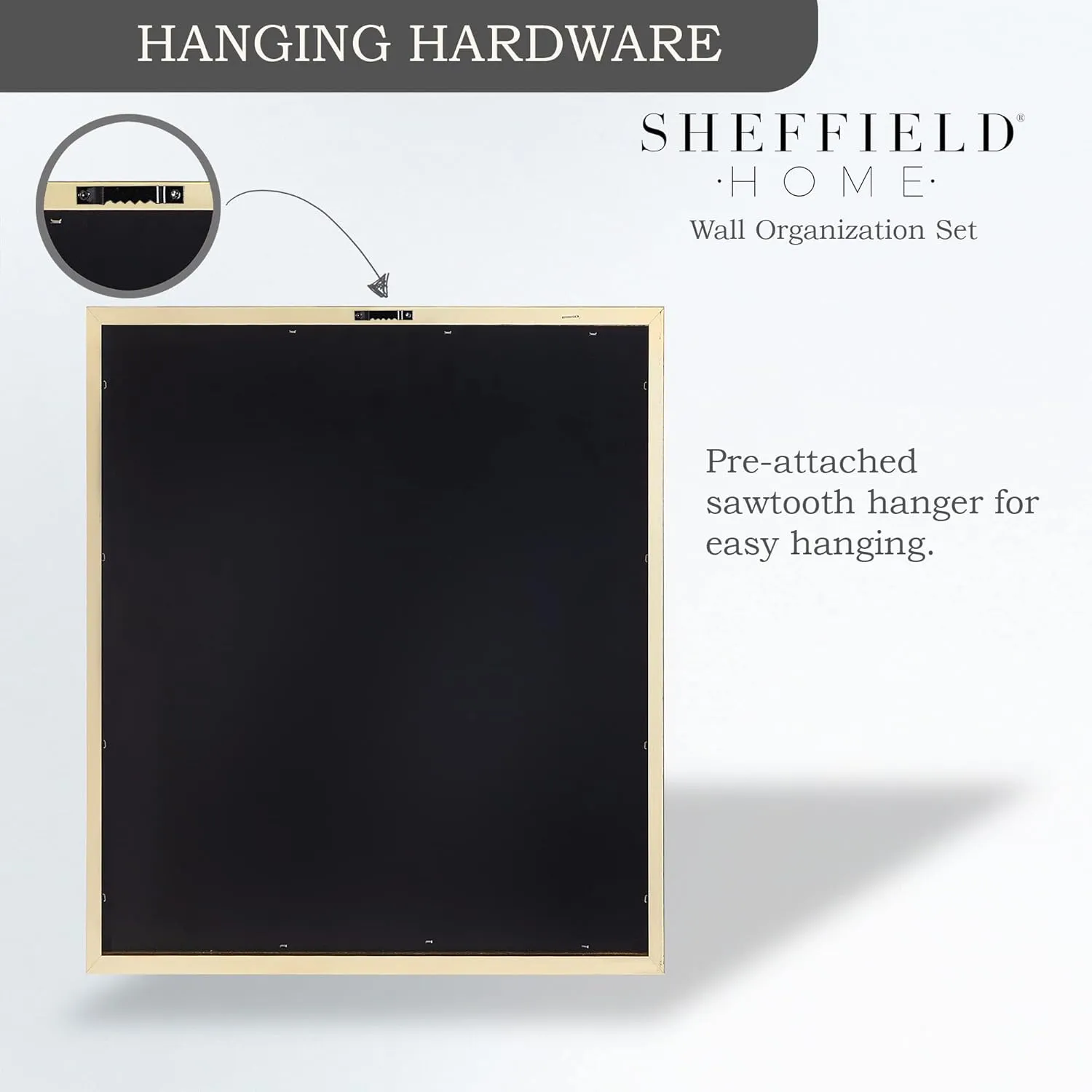 Sheffield Home 17x17 Inch Dry Erase Monthly Calendar, Weekly Day Planner and Magnetic Vision Board, Wall Organization Set of 3, Gold