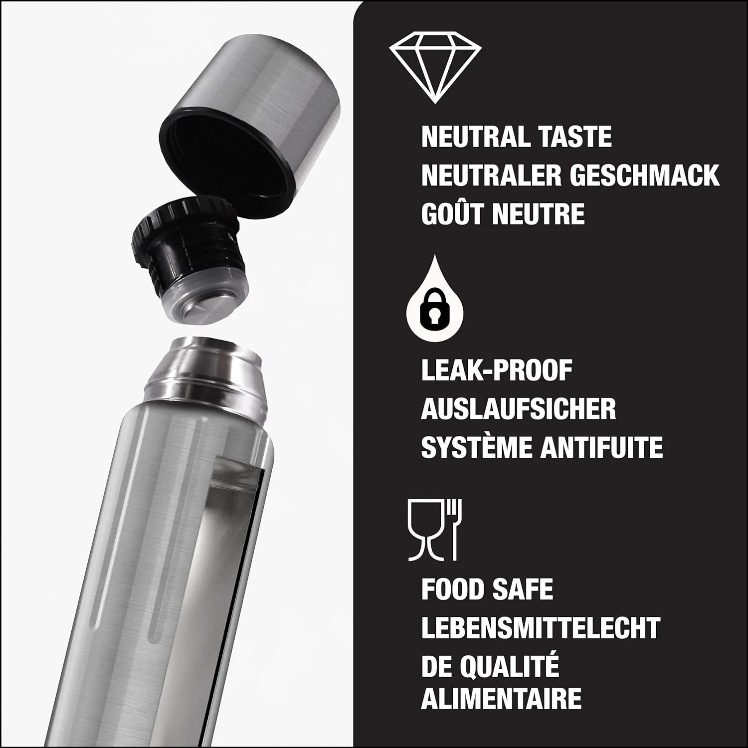 SIGG - Gemstone IBT - Stainless Steel - Double Wall Water Bottle - With Cup - Swiss Design Thermo Flask 17/25 / 34 Oz