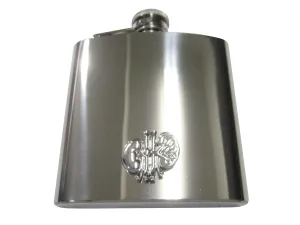 Silver Toned Anatomical Medical Nephrologists Kidney 6oz Flask