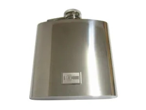 Silver Toned Etched Colorado State Flag Pendant 6 Oz. Stainless Steel Flask