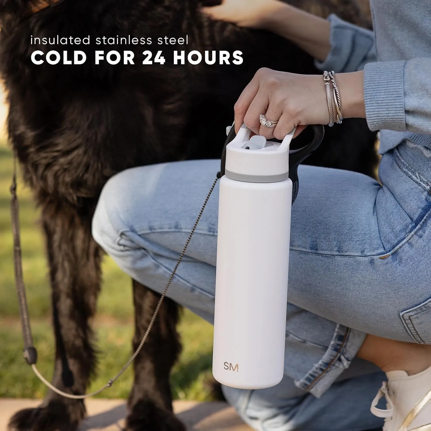 Simple Modern Water Bottle with Straw Lid | Vacuum Insulated Stainless Steel Metal Thermos | Reusable Leak Proof BPA-Free Flask for Sports Gym | Summit Collection | 30oz, Lavender Mist