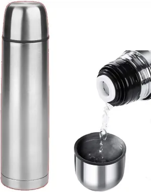 SMALL 500 ml 16.9 Ounce Coffee Thermos | Thermal Water Bottle for Tea Hot & Cold Drinks Stainless Steel Vacuum Sealed Insulated Thermos Water Flasks Bottles Work Travel Termo Para Cafe Bebes 0.5 Quart