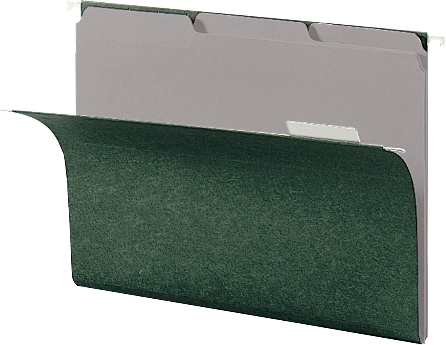 Smead Interior File Folder, 1/3-Cut Tab, Letter Size, Gray, 100 per Box, Expandable File Folders for Filing Cabinet