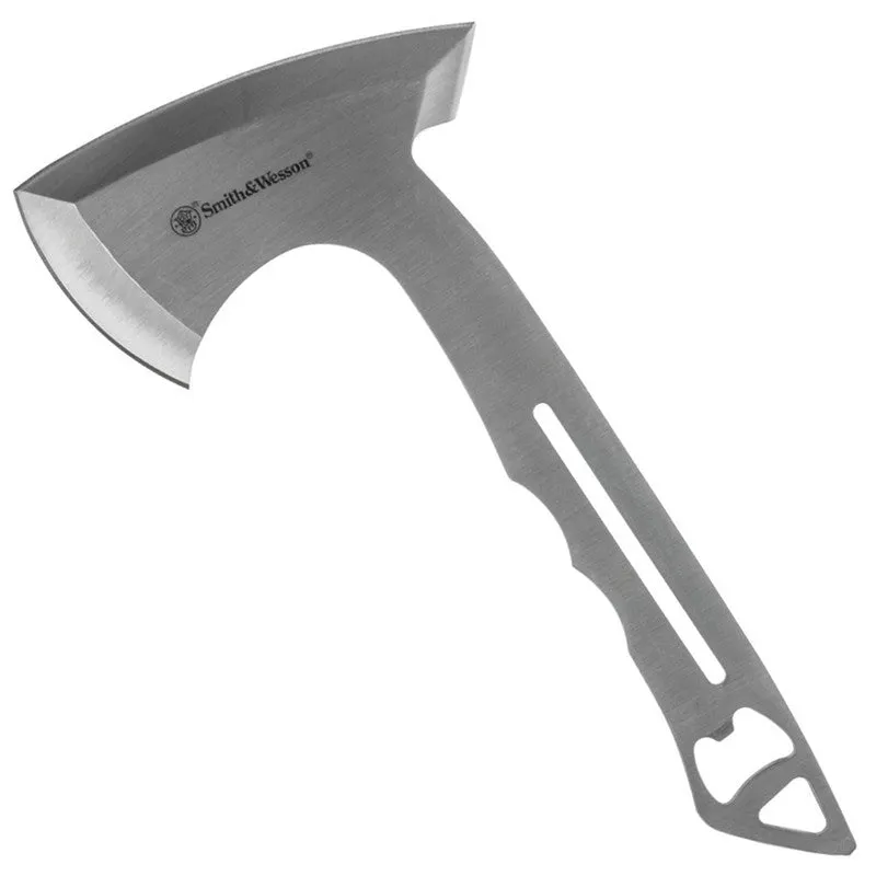 SMITH & WESSON HAWKEYE THROWING AXE SET SATIN STAINLESS STEEL SHEATH SW1117231