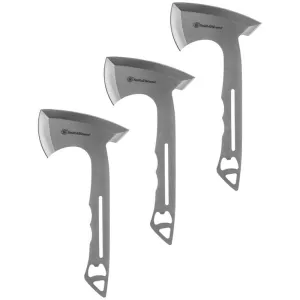 SMITH & WESSON HAWKEYE THROWING AXE SET SATIN STAINLESS STEEL SHEATH SW1117231