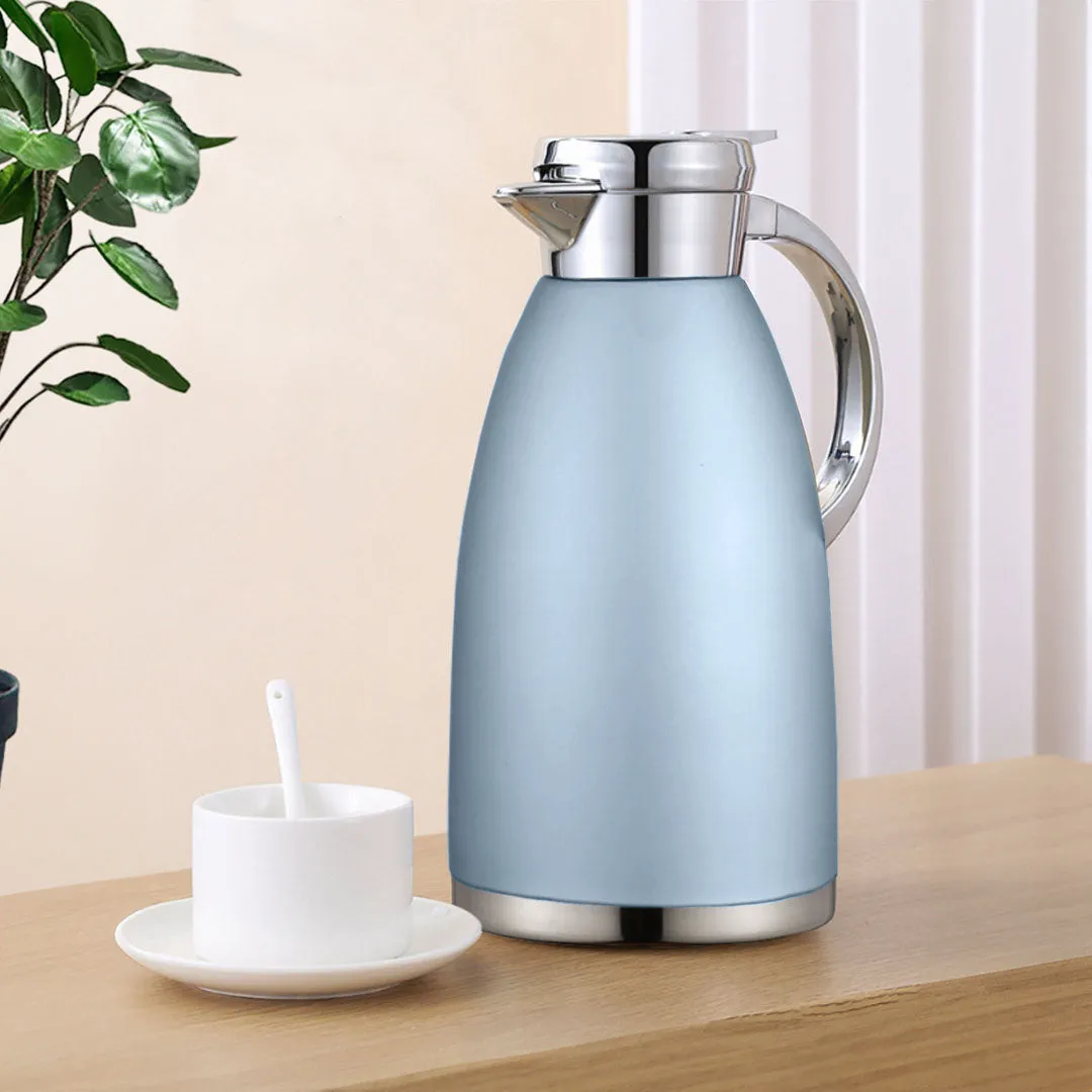 Soga Premium 2.3L Blue Color 3-Layer Vacuum Insulated Stainless Steel Flask  Ideal for Home and  Office