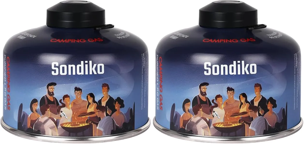 Sondiko Iso Butane Fuel Canister 100g 2 Pack,