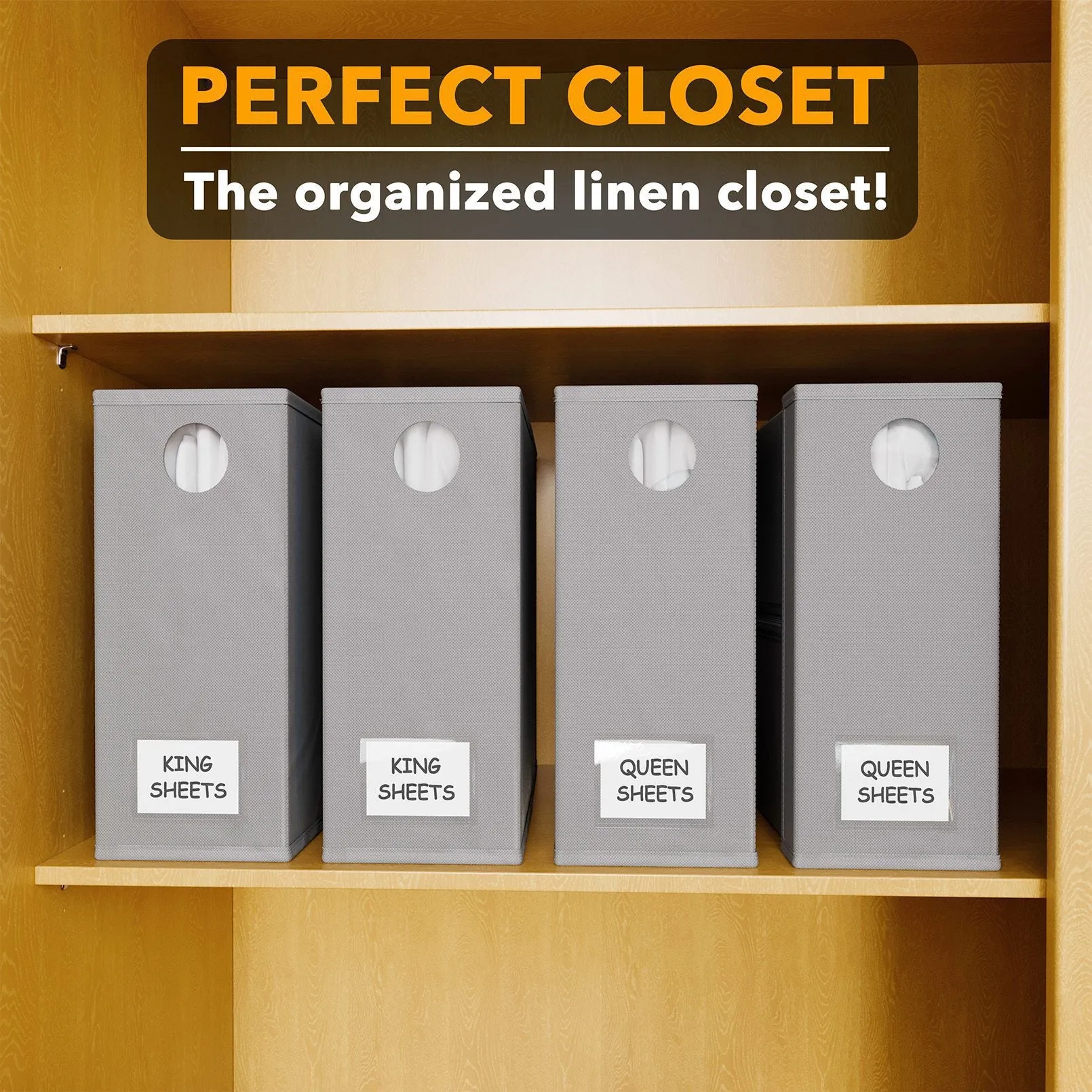 SpaceAid 4 Pack Bed Sheet Organization Folder in Gray