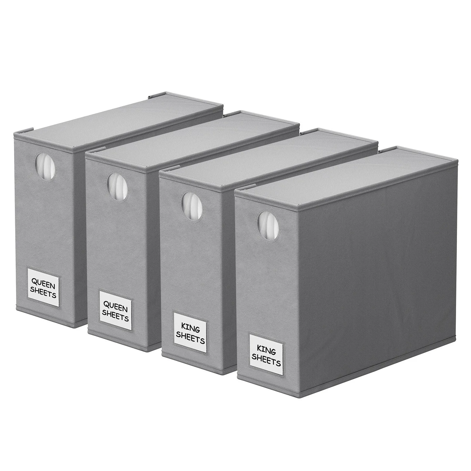 SpaceAid 4 Pack Bed Sheet Organization Folder in Gray