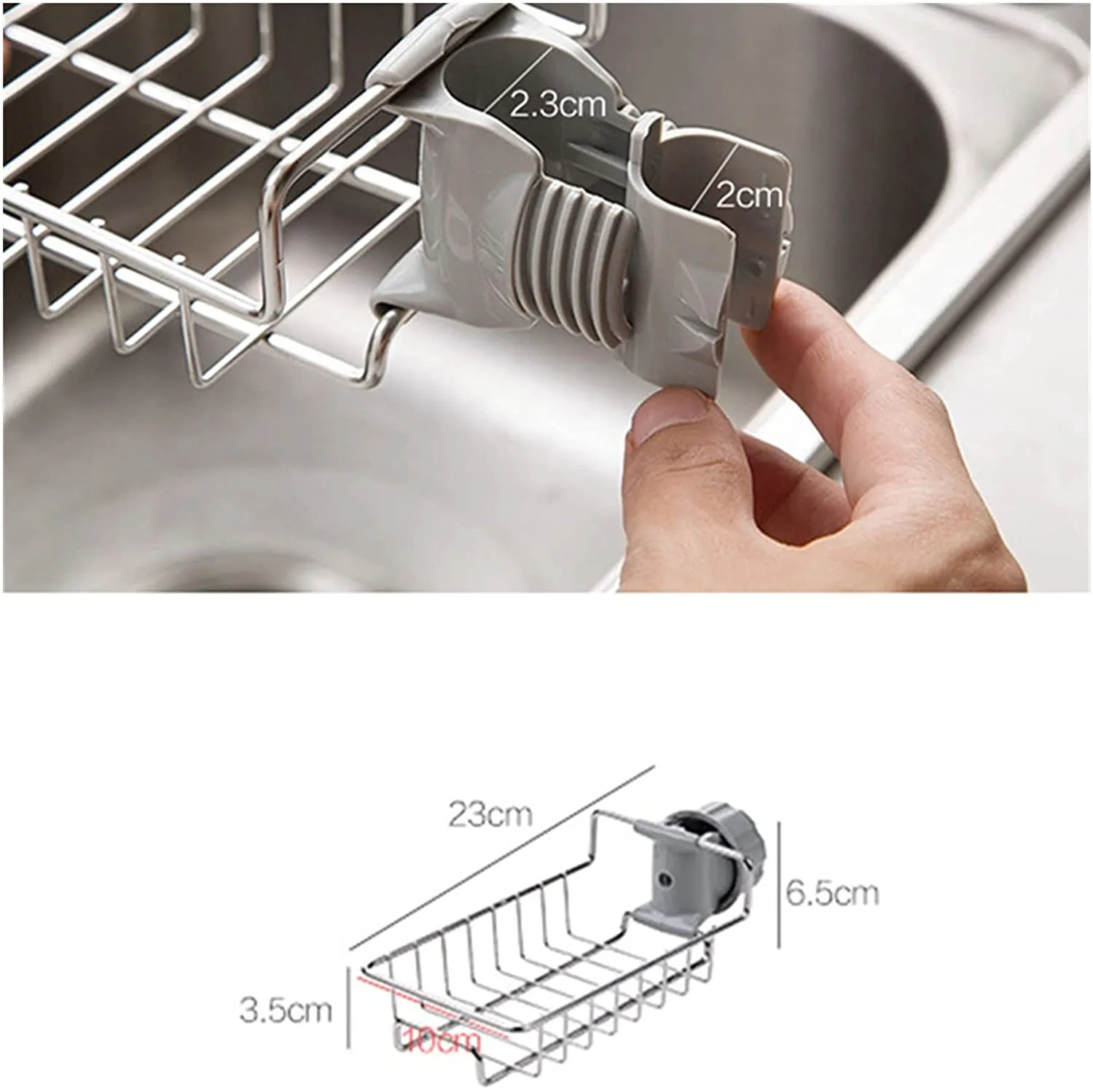 Sponge Holder Sink Organizer Drainer Faucet Hanging Storage Rack
