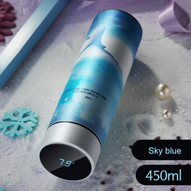 Stainless Steel 450ml Water Bottle Thermos Vacuum Flask