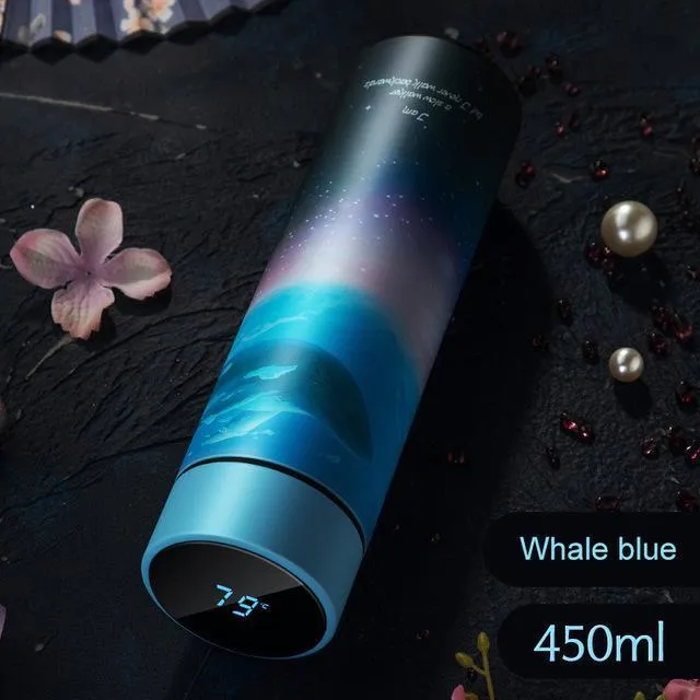 Stainless Steel 450ml Water Bottle Thermos Vacuum Flask