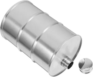 Stainless Steel Travel Flask Outdoor Wine Container Gas Drum Design Portable Whiskey Bottle for Camping and Hiking Sleek and Convenient