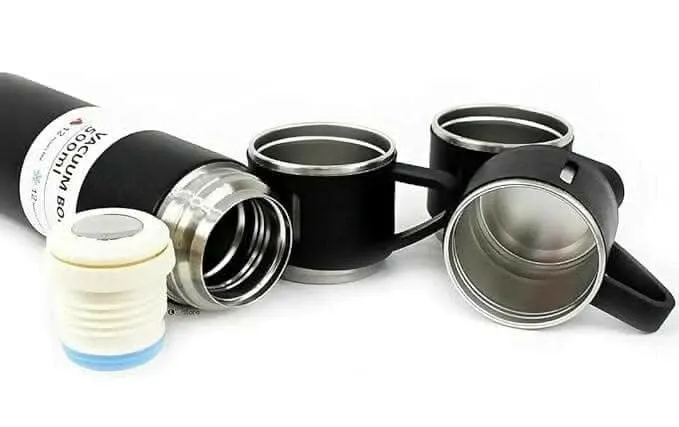 Stainless-steel vacuum flask for travel / office - 500ml (Random color)