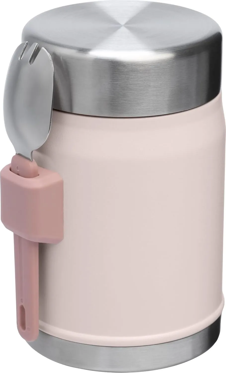 Stanley Classic Food Jar and Spork 14 oz | Vacuum Insulated Thermos Food Container | Wide Mouth Screw On Lid | Packable for Travel | Stainless Steel with Leakproof Lid | BPA-Free | Rose Quartz